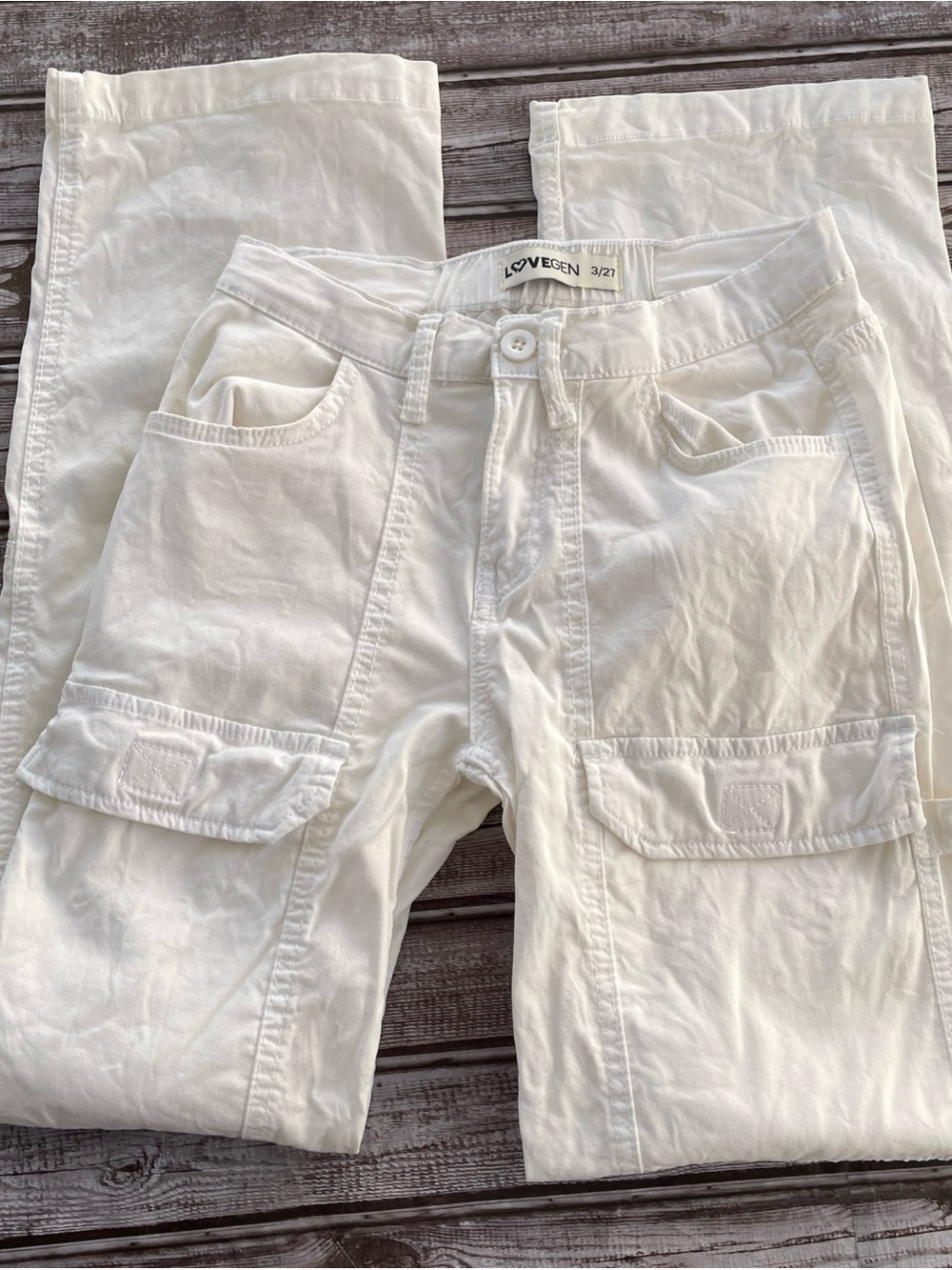 Lovegen cargos cargo pants utility gorpcore grunge tencil white Jrs 3 27